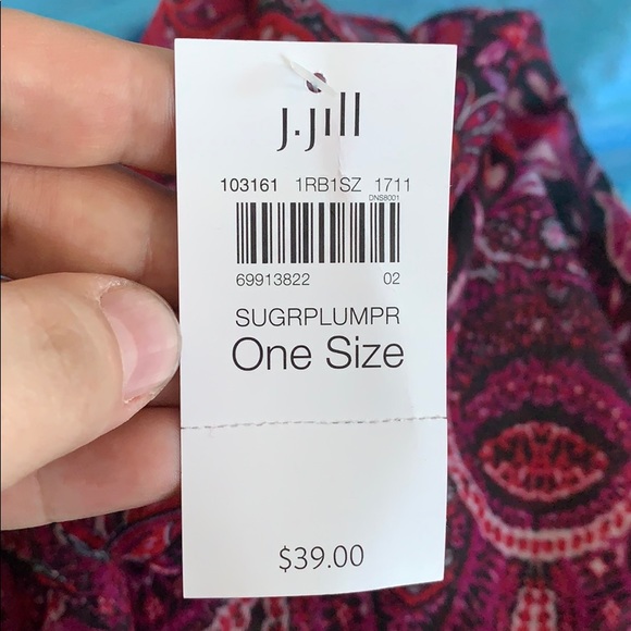 🌟 j jill sugar plum mixed paisley infinity scarf - Picture 3 of 5